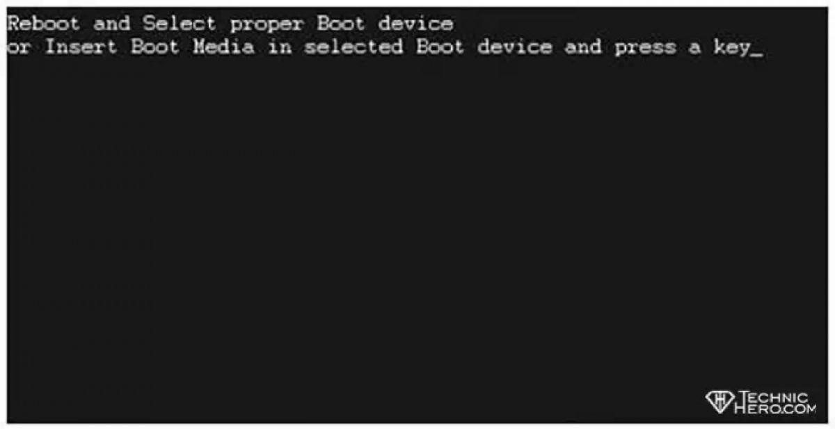 ¿Qué significa &quot;Reboot and select proper boot device&quot;?