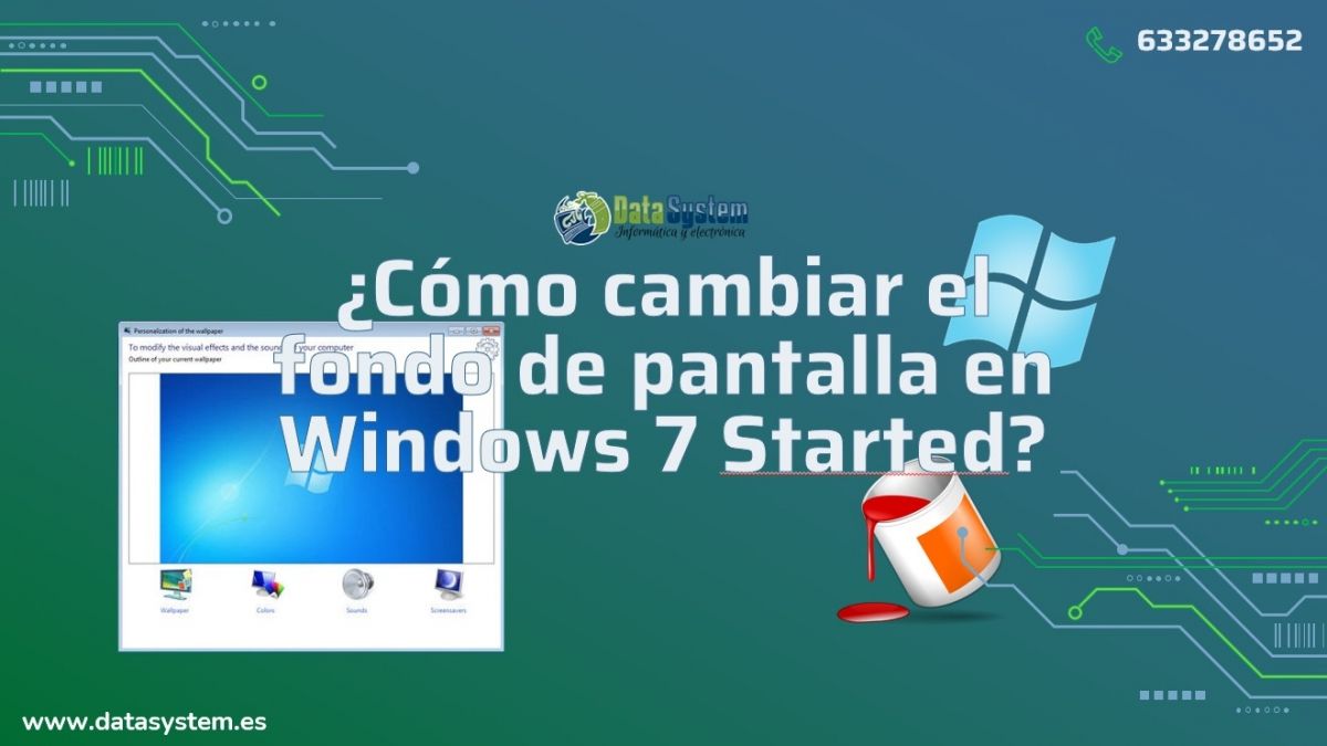 ¿Cómo cambiar el fondo de pantalla en Windows 7 Started?